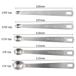 Recogwood 15 Pieces Measuring Cups and Spoons Set, Includes 10 Stackable Measuring Cup with Lid and 5 Mini Stainless Steel Measuring Spoons, Teaspoons for Liquid and Dry, BPA Free, Dishwasher Safe