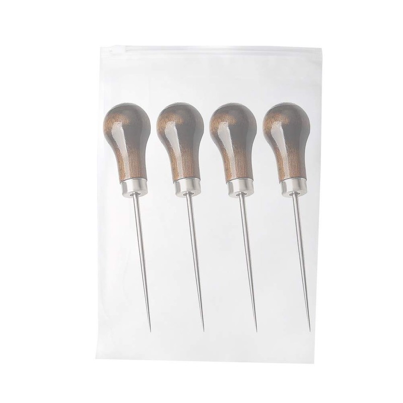 nuoshen 4 Pack Awl, Gourd Shape Awl Tailors Awl Wood