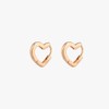 Gold&Deer 14K Goldfield Edge Heart One-Touch Earrings Rose Gold /