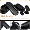 TA-VIGOR 4Pcs Oval Rubber Grommet, 46 x 23mm Double Sided