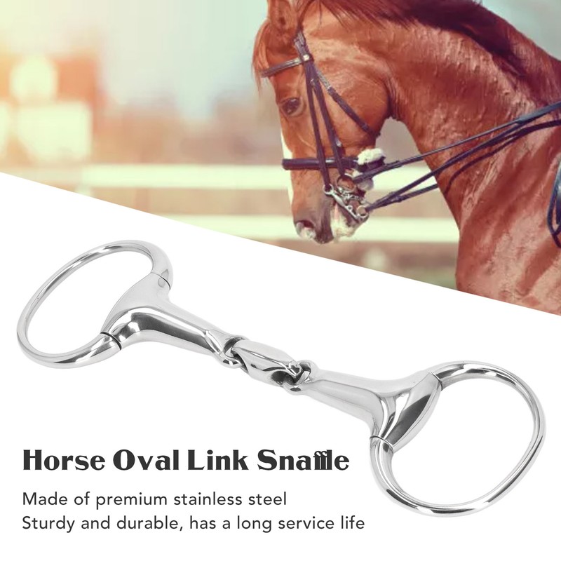 Horse Gag Ring Snaffle Bite Stainless Steel 125mm Loose Oval