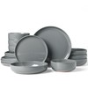 Famiware Milkyway Stoneware Dinnerware Sets with Pasta Bowls, Service for
