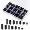 Forbabe Pack of 110 Round Spacers M5 M6, Black ABS Plastic Spacer Sleeves with Storage Box, Soling Washers Non-Thread Column Spacers