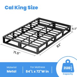 ROIL 7 Inch California King Box Spring, Heavy Duty Metal Bed Base Mattress Foundation with Fabric Cover, 3500lbs Max Weight Capacity, Easy Assembly, Noise Free, Non-Slip