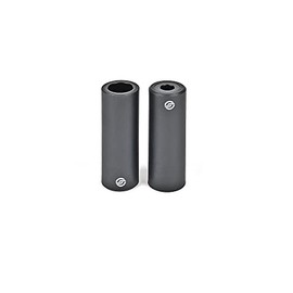 Salt Pegs for BMX, Black, 4.5 inches (115 mm) [4.5 inches] AM Nylon Pegs, Compatible with 14 mm Axles, 3/8 inch Adapter Included