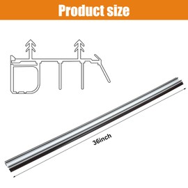 Briwooody 2 Pack 36" Replacement Door Sweep Hardware Double Bubble Kerf Door Sweep Door Bottom with Vinyl Fins Weather Stripping Door Seal for Bottom of Door Exterior, Weatherproof Design
