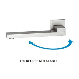 AYIVG Bathroom Wall Mounted Folding Brass Brushed Nickel Bathtub Faucet Spout Shower System Set