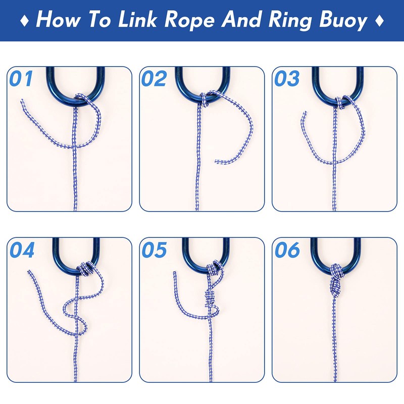 Hollow Braided Polypropylene Line Rope Heaving Line with Spring Hook
