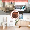 HANIHUA 6 Pack Brown Bed Risers 4 inch Heavy Duty,