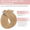 Silk-co Tape in Hair Extensions 12in 100% Real Remy Straight