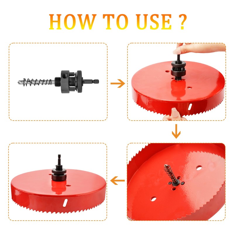 FOYWOTI Hex Shank,Hole Saw HSS with Arbor Bi-Metal & Heavy