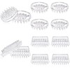 Queekay 12 Pieces Carpet Protector Spiked Plastic Caster Cups Round