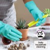 Elgood 2 Paar Wiederverwendbare Haushaltshandschuhe, latexfreie, mit Baumwolle gefütterte Putzhandschuhe,