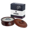 Kent SB6 Dark Wood Shaving Bowl with soap