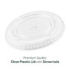 Clear PET Plastic Flat Lids with Straw Slot [1000 Pack]