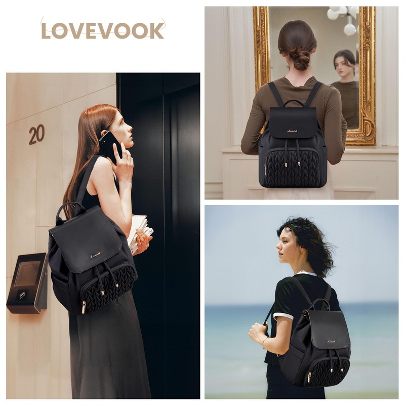 LOVEVOOK Women's Backpack, Black