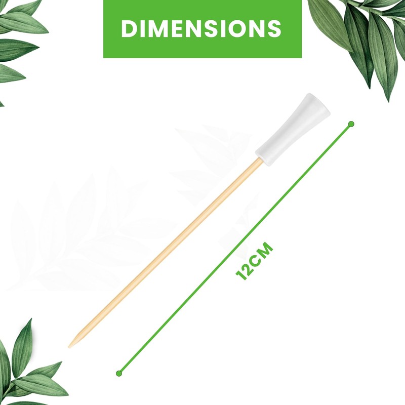 CANAPE KING Golf Tee Skewers - 100pcs Disposable Natural Bamboo