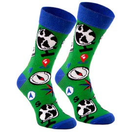 Rainbow Socks - Women's Men's Funny Socks, 1 x Geography