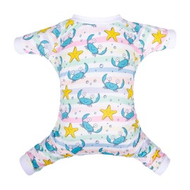 CuteBone Small Dog Pajamas Shirt Stretchy Summer Puppy Pjs Soft Cat Onesies Pet Clothes for Daily Wear DA22S