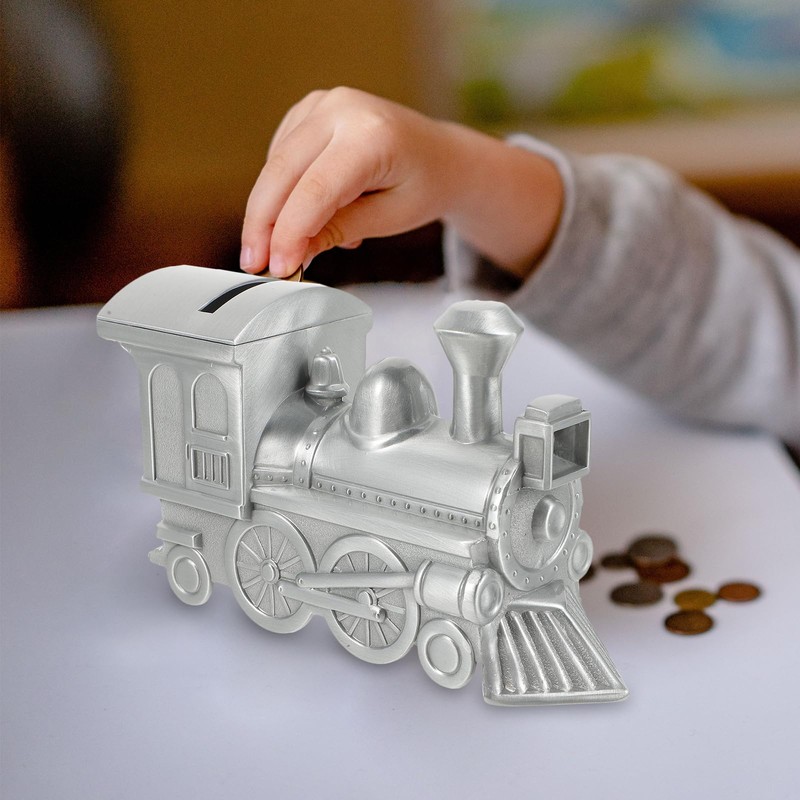 VORCOOL Steam Train Shaped Coin Bank Money Box Piggy Bank