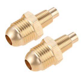 gohantee Propane Orifice Connector Brass Tube Fitting 3/8" Flare x 1/8" Mnpt for Freestanding Casting Cooking Stove Grill Turkey Pot Cooker 2PCS