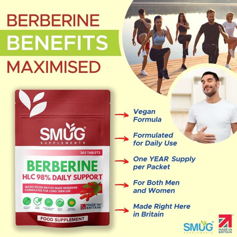 Berberine HLC British Made 98% Pure - 365 Vegan Micro