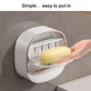 Adhesive Soap Holder for Shower Wall with Drainage Box, Waterproof