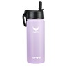 Vmini Water Bottle with Straw, Wide Rotating Handle Straw Lid,