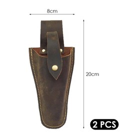2-Piece Scissor Leather Case, Pruning Shear Cover, Snap Tool Leather Case, Classic Pu Leather Shear Cover, Trimming Tool Shear, Pruning Shear Matching