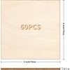 LATERN Pack of 60 Unprocessed Wooden Panels, 10 cm x