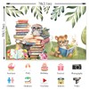 QICAIYUN Animal Reading Background Children Reading Photography Background Student Classroom