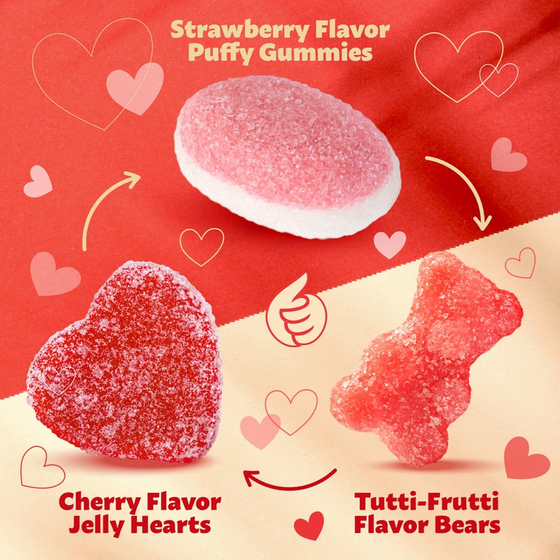 Gummy Candy Mix | 2-Pound Bag | Red & Pink