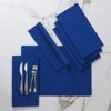 Encasa Ribbed Table Placemats (Set of 6) - Solid Blue
