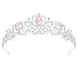 CIEHER Princess Tiara Princess Crown Crystal Crowns for Girls & Kids Crown for Birthday Prom Party Costume, Princess Party Decorations