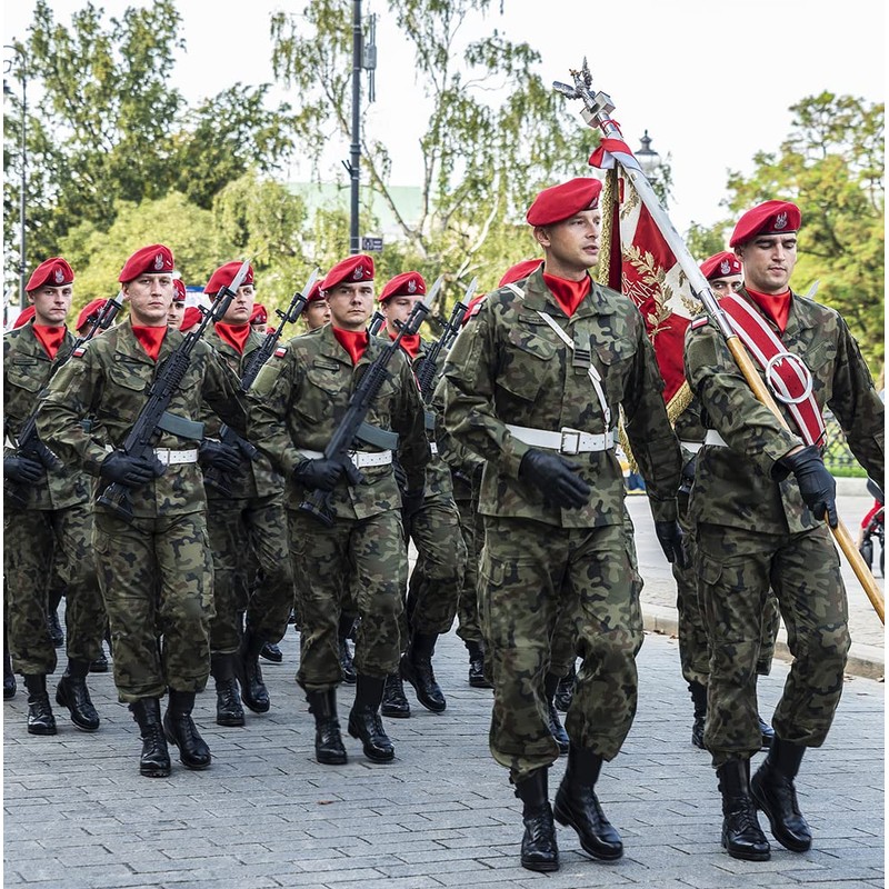 British Military Berets with Leather Sweatband, Adjustbale Army Wool Beret