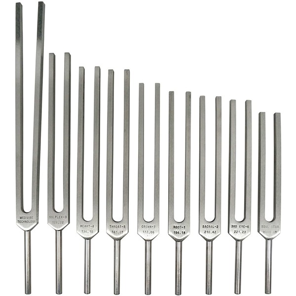 Chakra Tuning Forks Set of 9 Standard