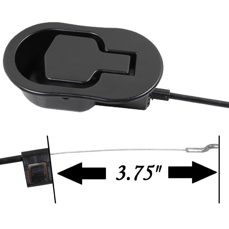 Aluminum Metal Pull Recliner Handle 4-3/8" by 2-5/8" with Cable