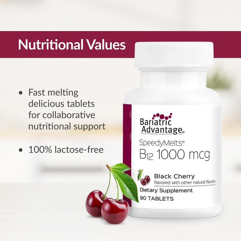 Bariatric Advantage B-12 Speedy Melts, Vitamin B12 1000 mcg Supplement,