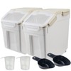 Saim Large Flour Storage Container Bin 50lb, 2Pack Airtight Rice