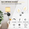 GOODATE ENCOMLI Dimmable Plug in Wall Sconces, Swing Arm Wall