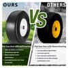 2 Pcs Upgrade 13x5.00-6 Flat Free Lawn Mower Tire and