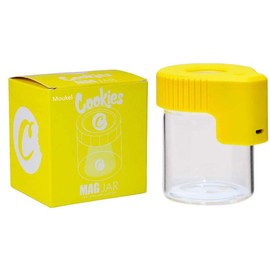 HAOLEJIA Light-Up LED Transparent Glass Seal Storage Jar,with Magnifying Viewing Jar (Yellow)
