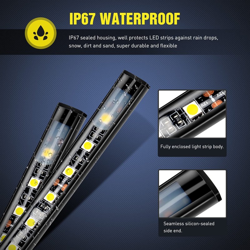 Nilight - TR-05 2PCS 60 Inch 180 LEDs Bed Strip