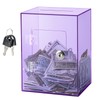 Hicocool Clear Piggy Bank with Lock, Acrylic Piggy Bank for