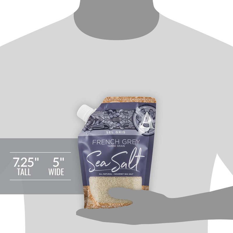 SaltWorks Sel Gris, French Grey Sea Salt, 16 Ounce