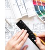 Honagu Triangular Ruler Set, 4 Pieces Aluminum Alloy Ruler, Metal