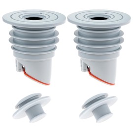 QWORK Washing Machine Drain Hose Seal, 2 Pack Washing Machine Sealing Plug, Silicone Floor Drain Plug Sewer Pipe Seal Ring Sealing Cover