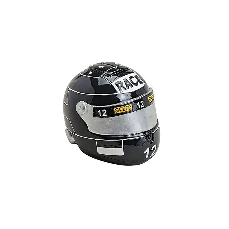 Motorcycle Helmet Money Box 14 cm Black