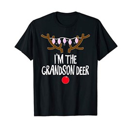 Reindeer Christmas Funny Grandson Deer Family Costume Gift T-Shirt