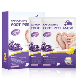 2 Pairs Foot Peel Masks, Foot Mask Callus Remover - Repair Heels, Removes Dry Dead Skin For Baby Soft Feet - Exfoliating Feet Peeling Mask For Hard Skin - Peeling, Lavender